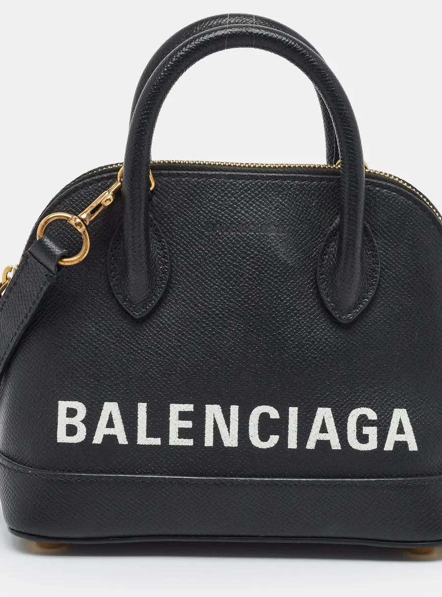 Balenciaga Ville XXS Black Leather Satchel