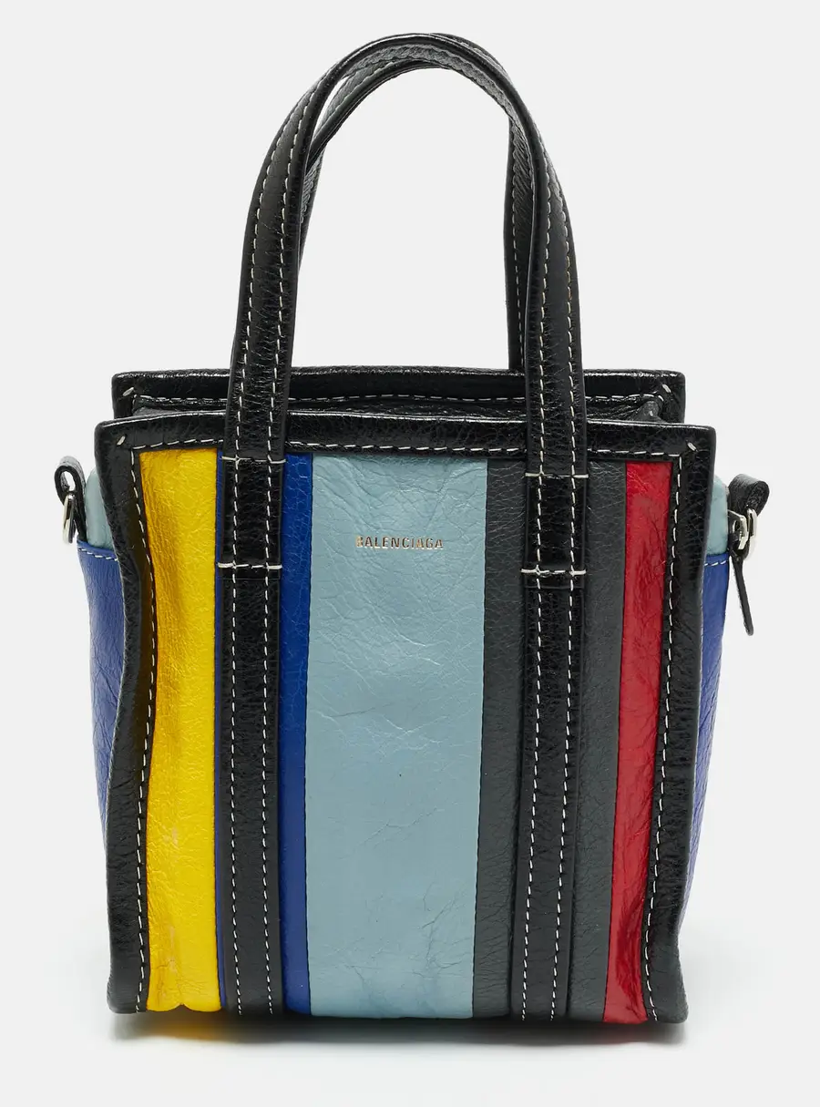 Balenciaga Bazaar XXS Multicolor Leather Tote