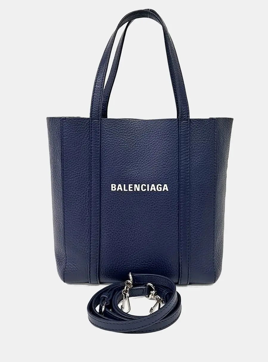 Balenciaga Navy Blue Leather Everyday XXS (551815)
