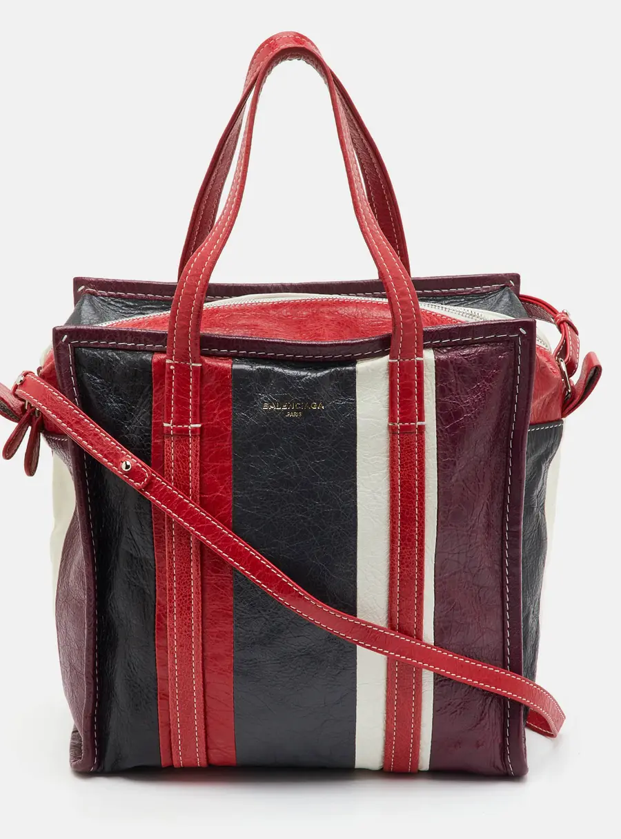 Balenciaga Bazar Small Multicolor Leather Tote