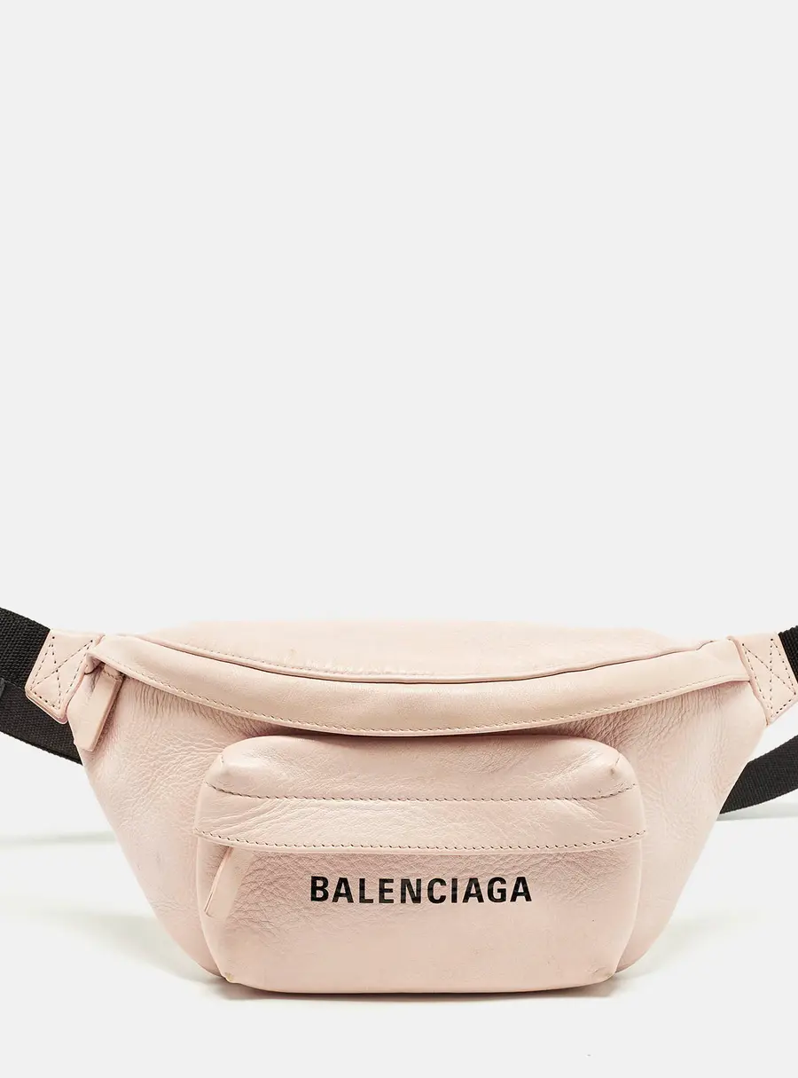 Balenciaga Everyday Pink/Black Leather Belt Bag