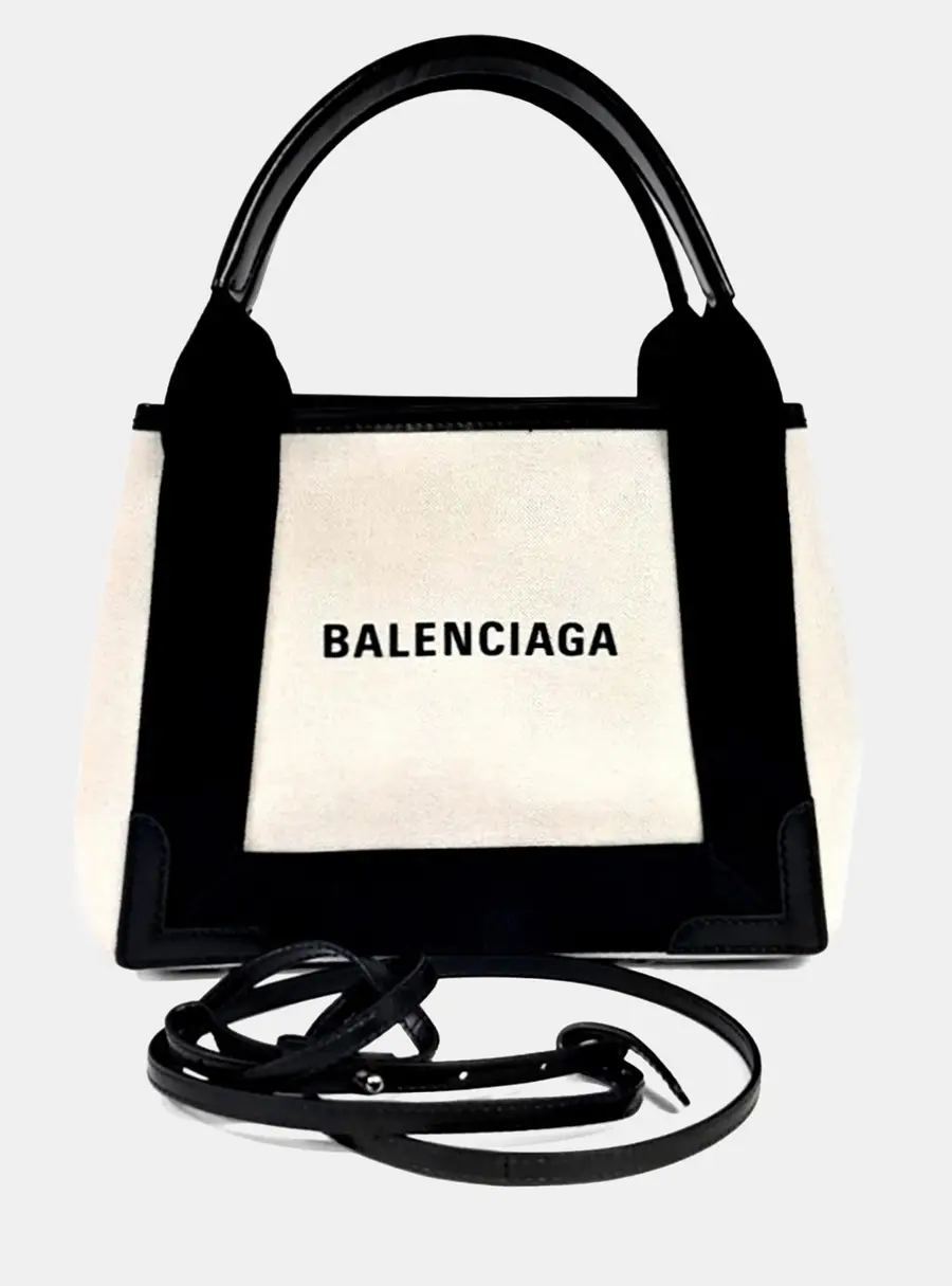 Balenciaga Multicolor Fabric Cabas Bag XS