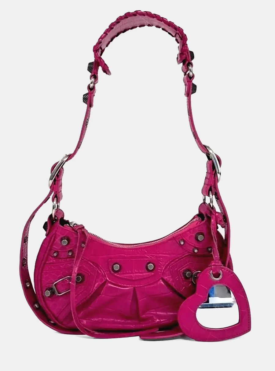 Balenciaga Pink Leather Le Cagol Bag Xs