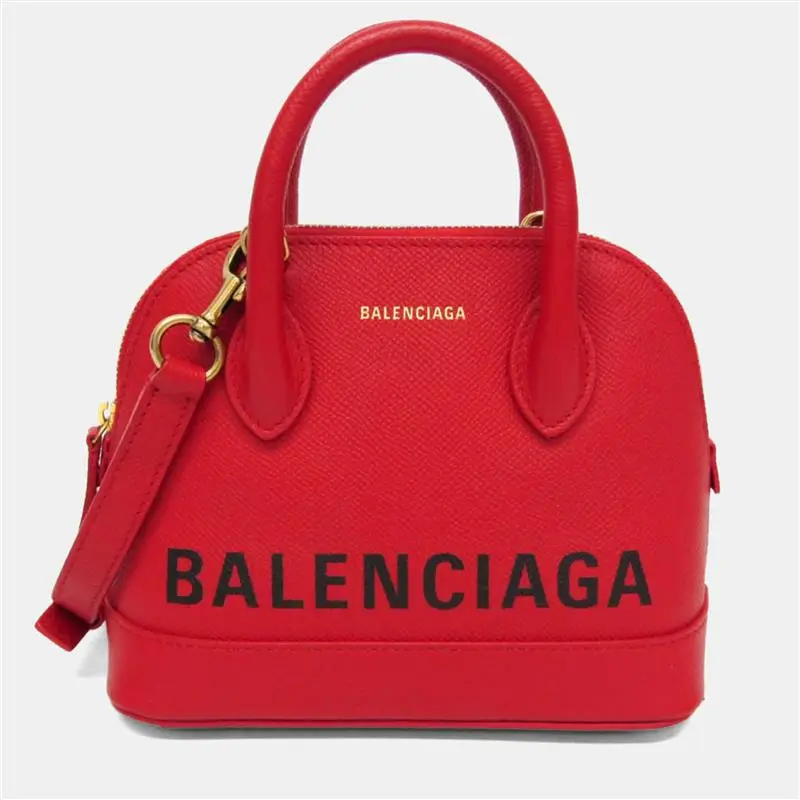 Balenciaga Ville XXS Red Leather Top Handle Bag