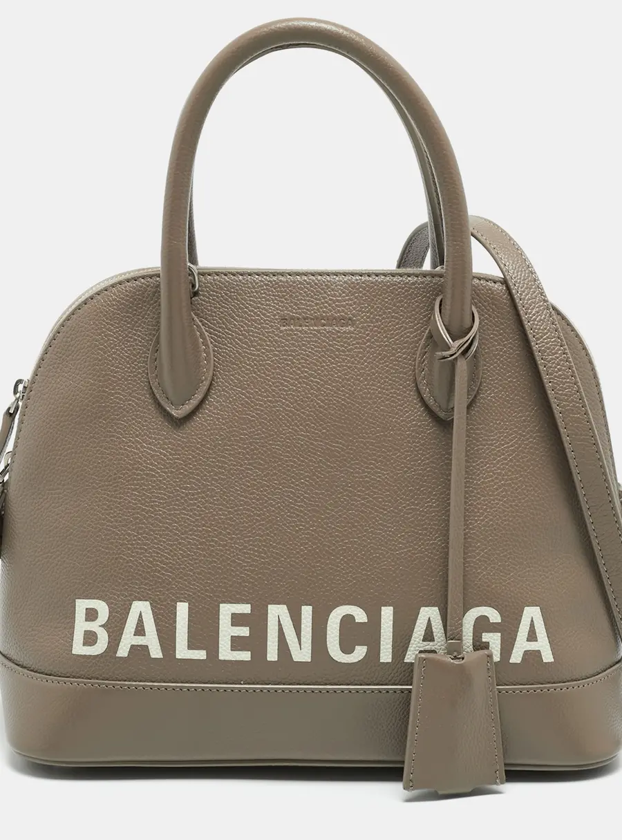 Balenciaga Ville Small Beige Leather Satchel