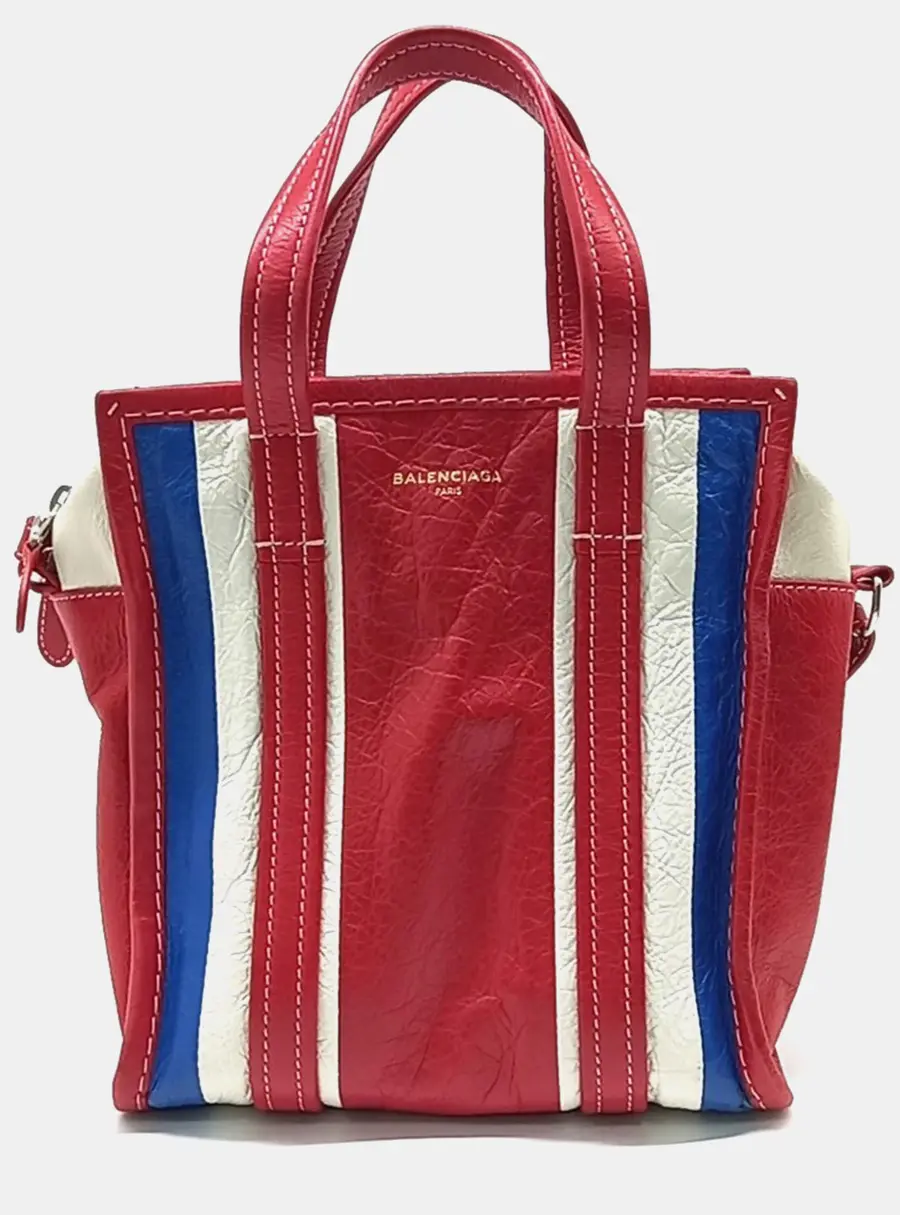 Balenciaga Bazaar Red/Multicolor Leather Bag XS (452458)
