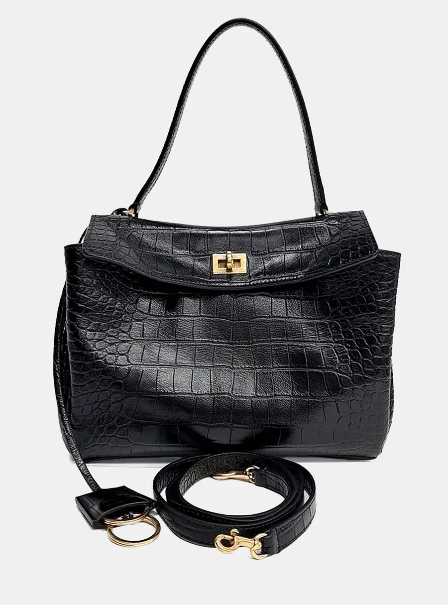 Balenciaga Black Leather Rodeo Small (789779)