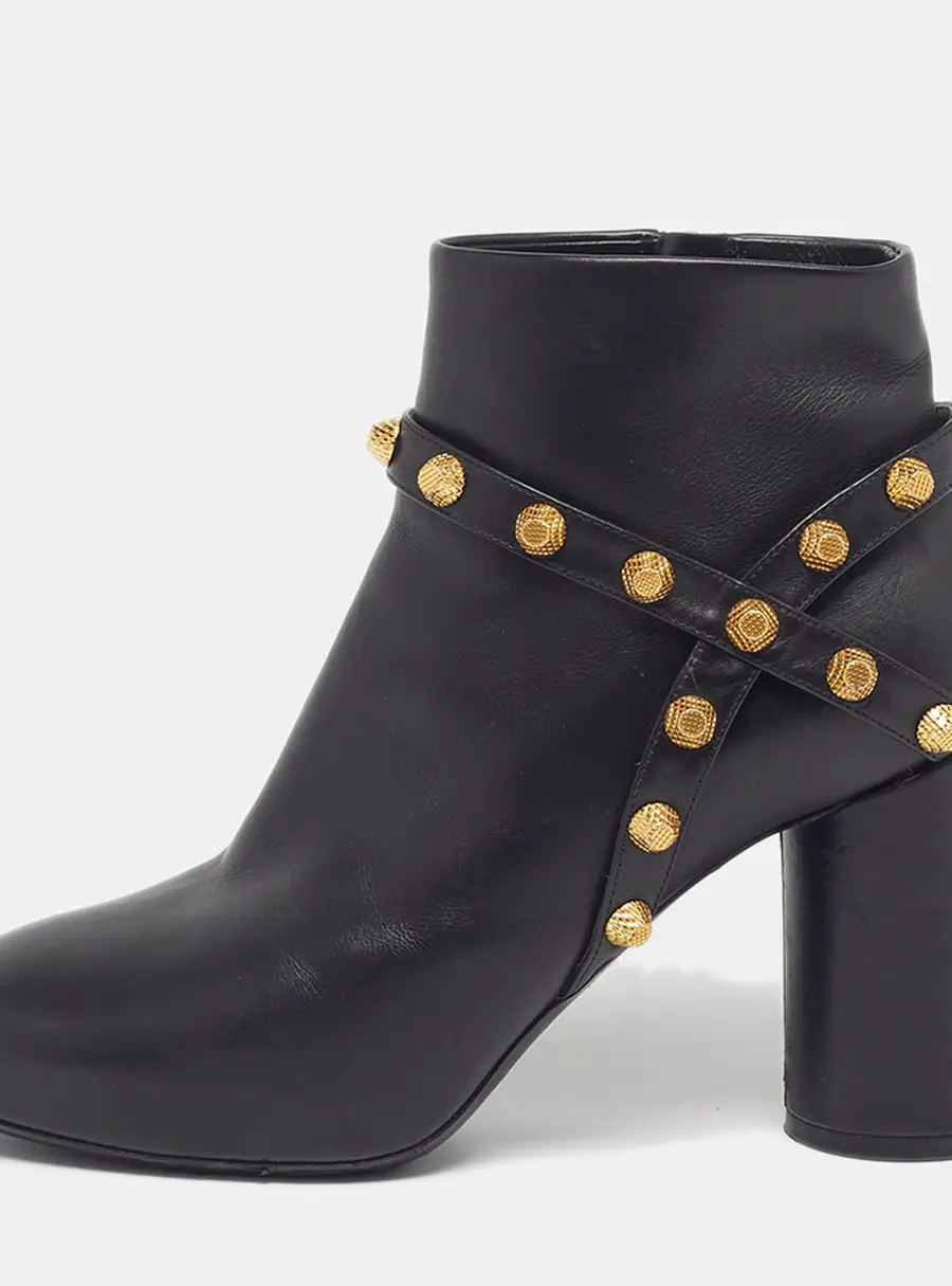 Balenciaga Arena Size 35.5 Black Leather Ankle Length Boots