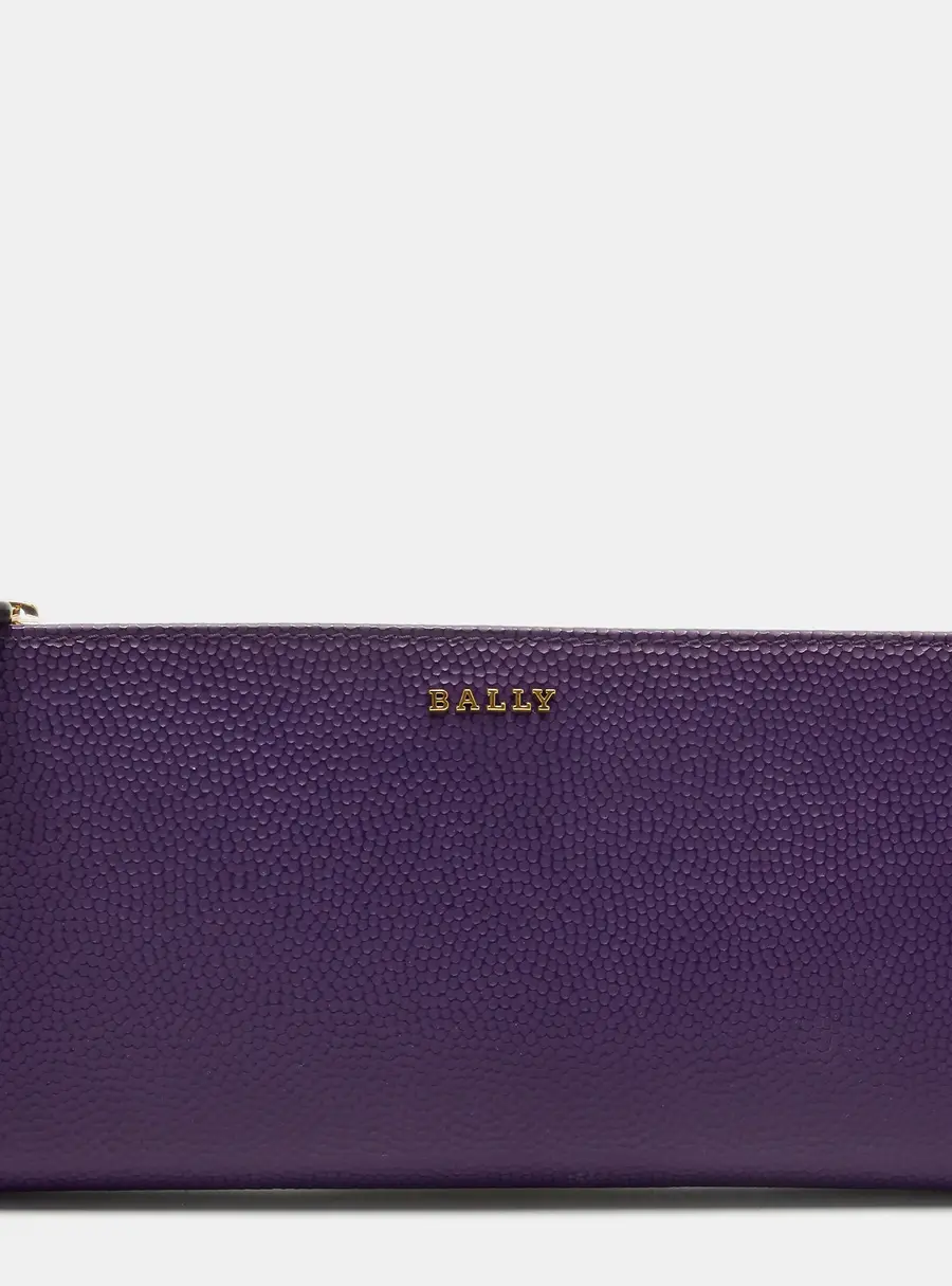 Bally Purple Leather Continental Wallet