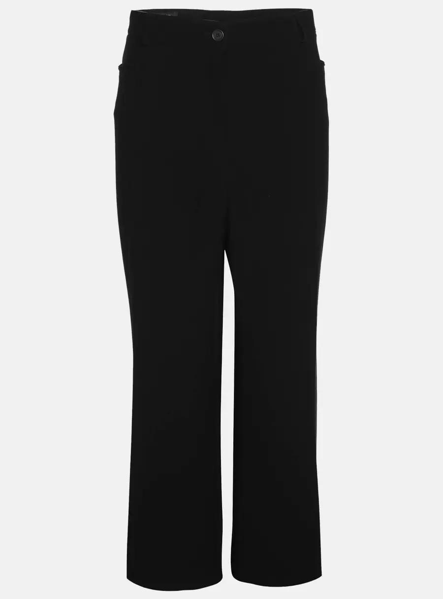 Basler Black Crepe Bootcut Jenny Wide Leg Trousers XXL