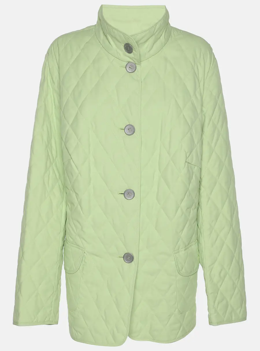 Basler Green Quilted Polyester Button Jacket L