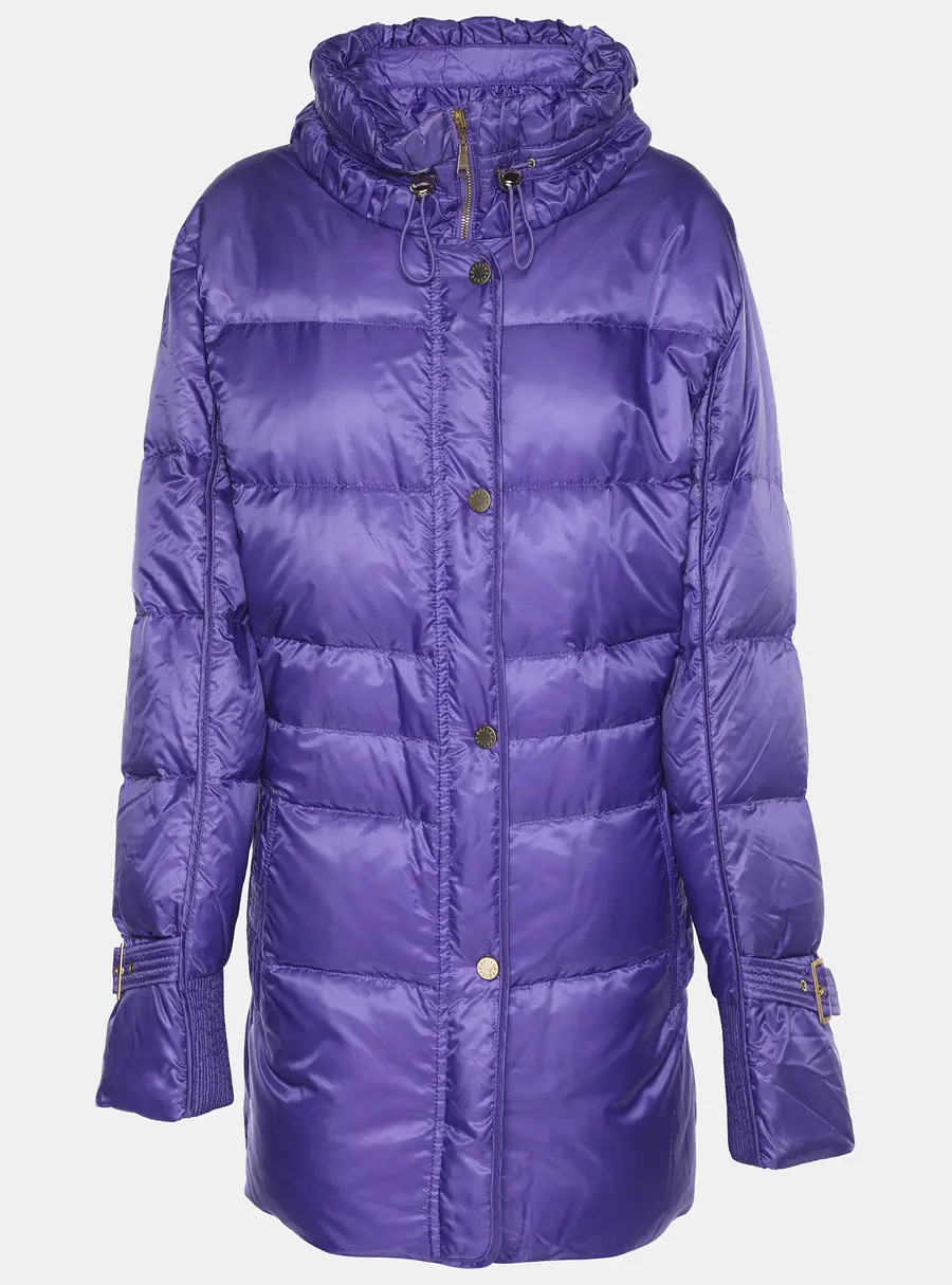 Basler Purple Nylon Puffer Buckle Drawstring Jacket XL