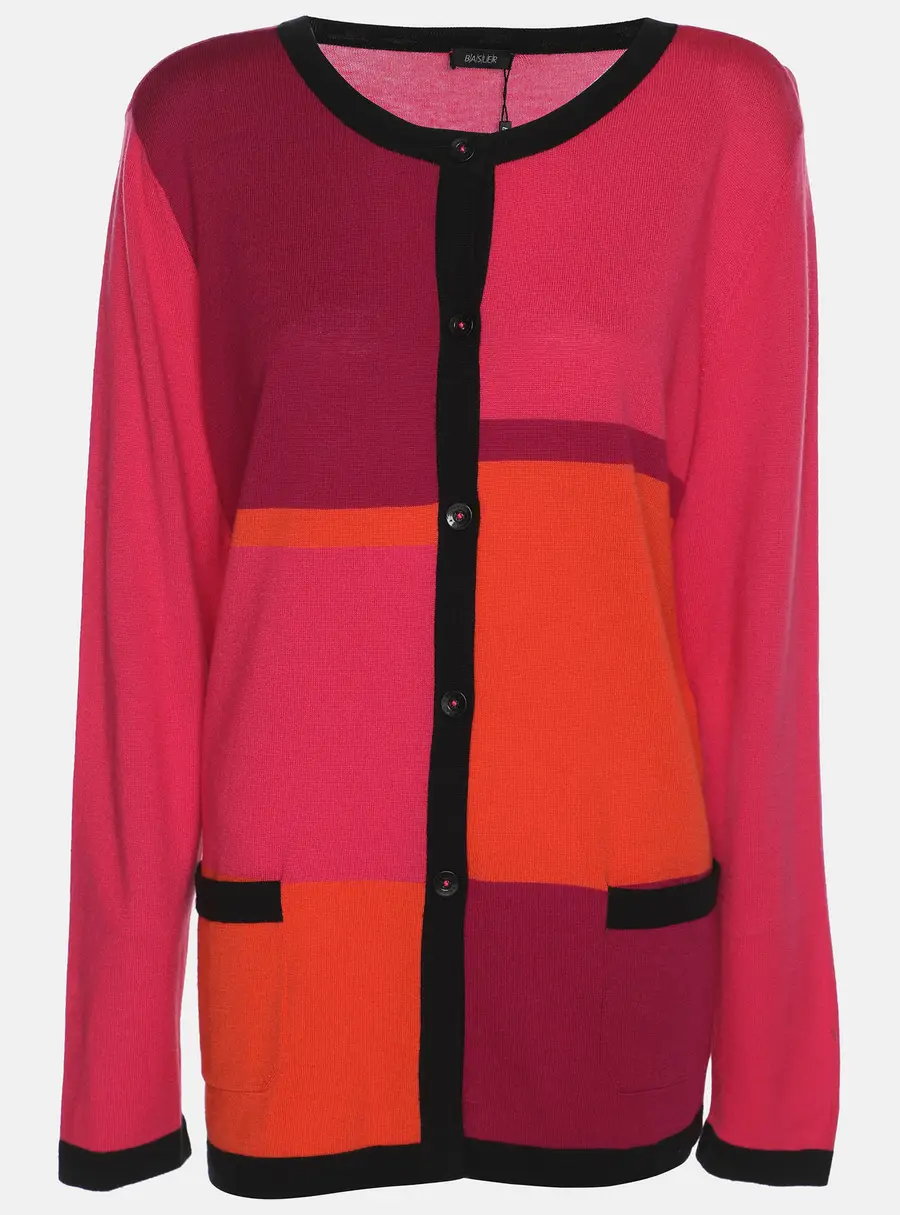 Basler Colorblock Stretch Knit Sweater XL
