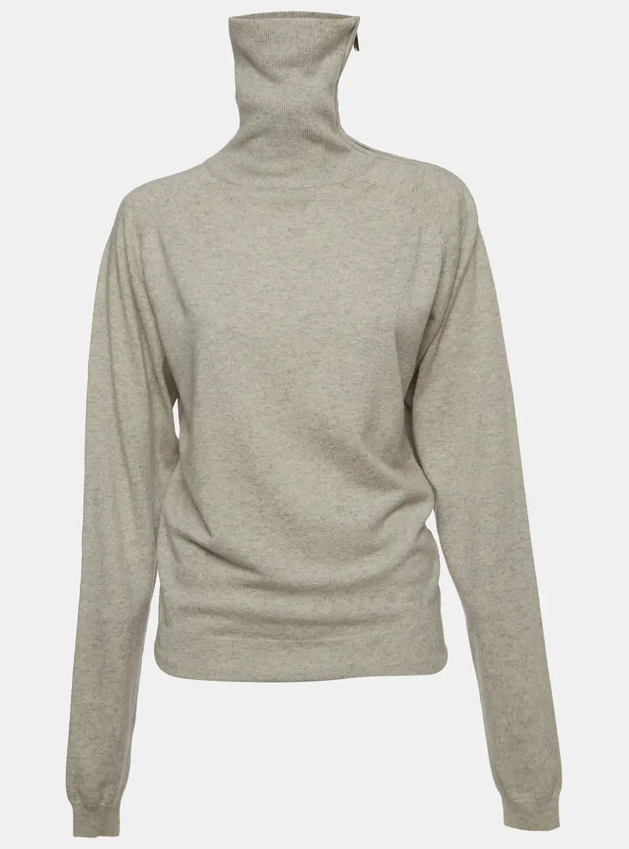 Barbara Bui Grey Knit Long Sleeve Turtleneck Sweatshirt S