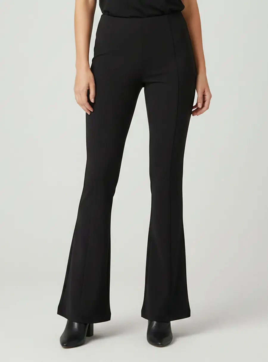 Blumarine Black Knit Zampa Bell Bottom Pants XS