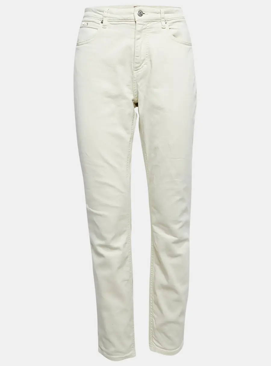 Boss By Hugo Boss White Denim The Jackie Slim Crop Jeans M Waist 30"