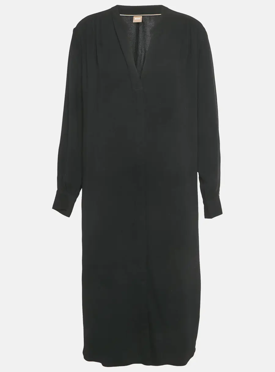 Boss By Hugo Boss Black Crepe Short Dress L