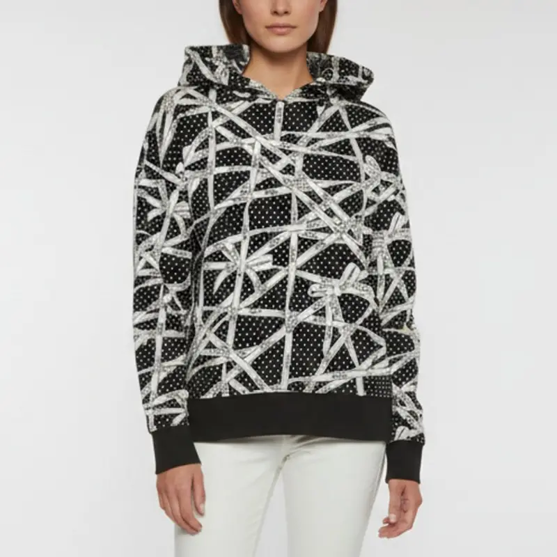 Boss By Hugo Boss Black Printed Jersey Ecaisy_Uw Hoodie M