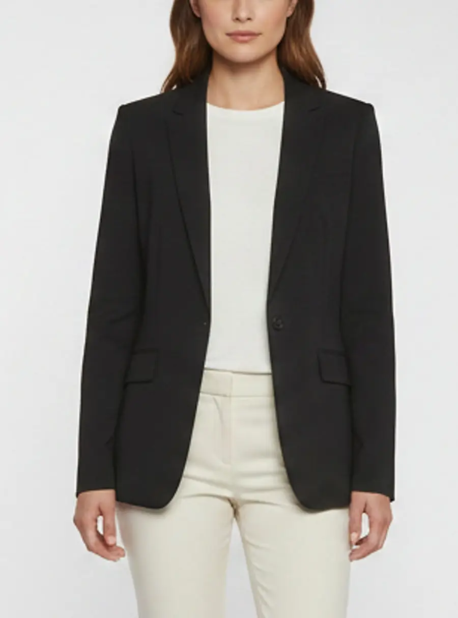 Boss By Hugo Boss Black Wool Blend Jabina Slim-Fit Blazer S