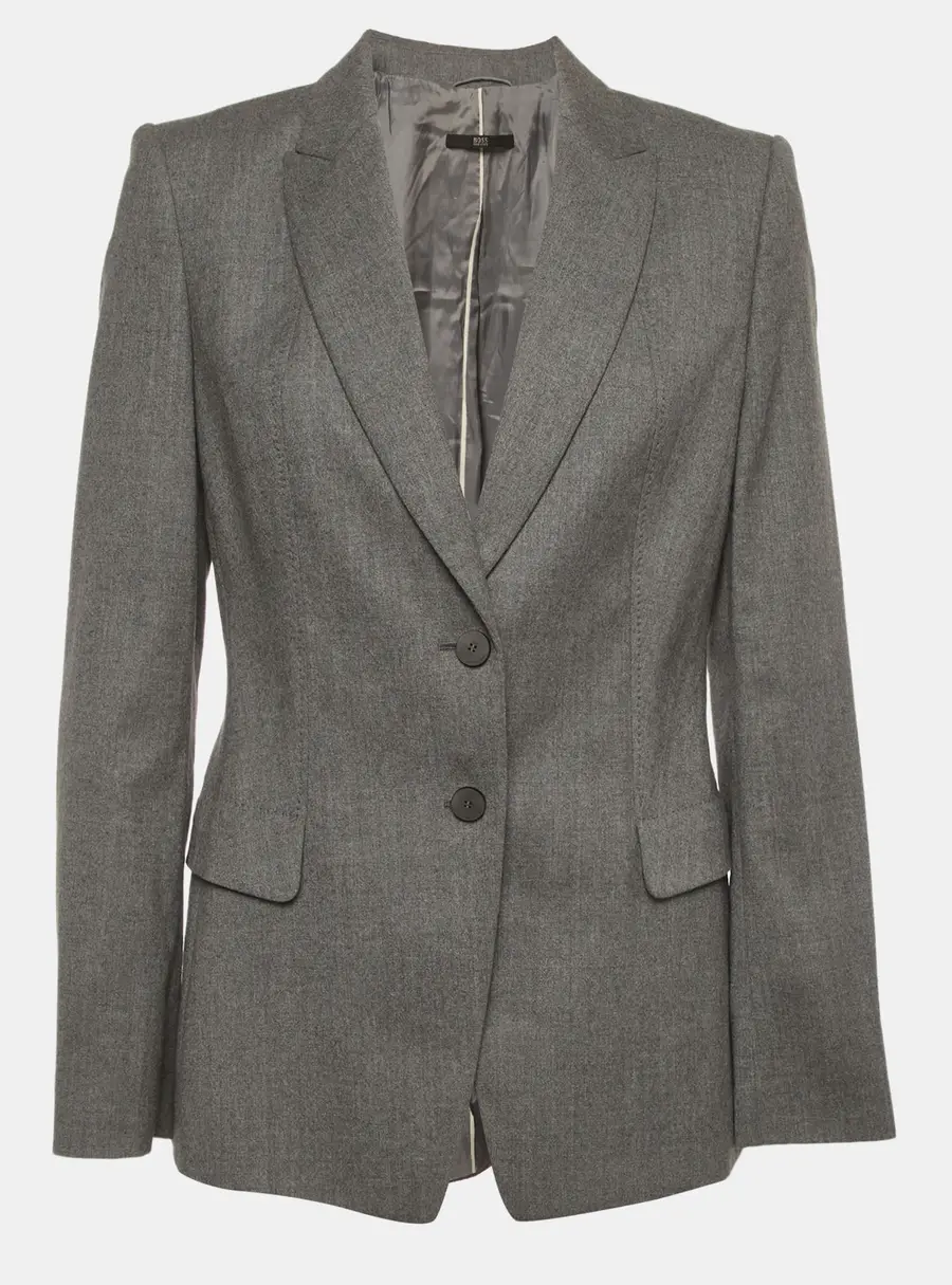 Boss By Hugo Boss Grey Wool Single Breasted Juicyrel Blazer M