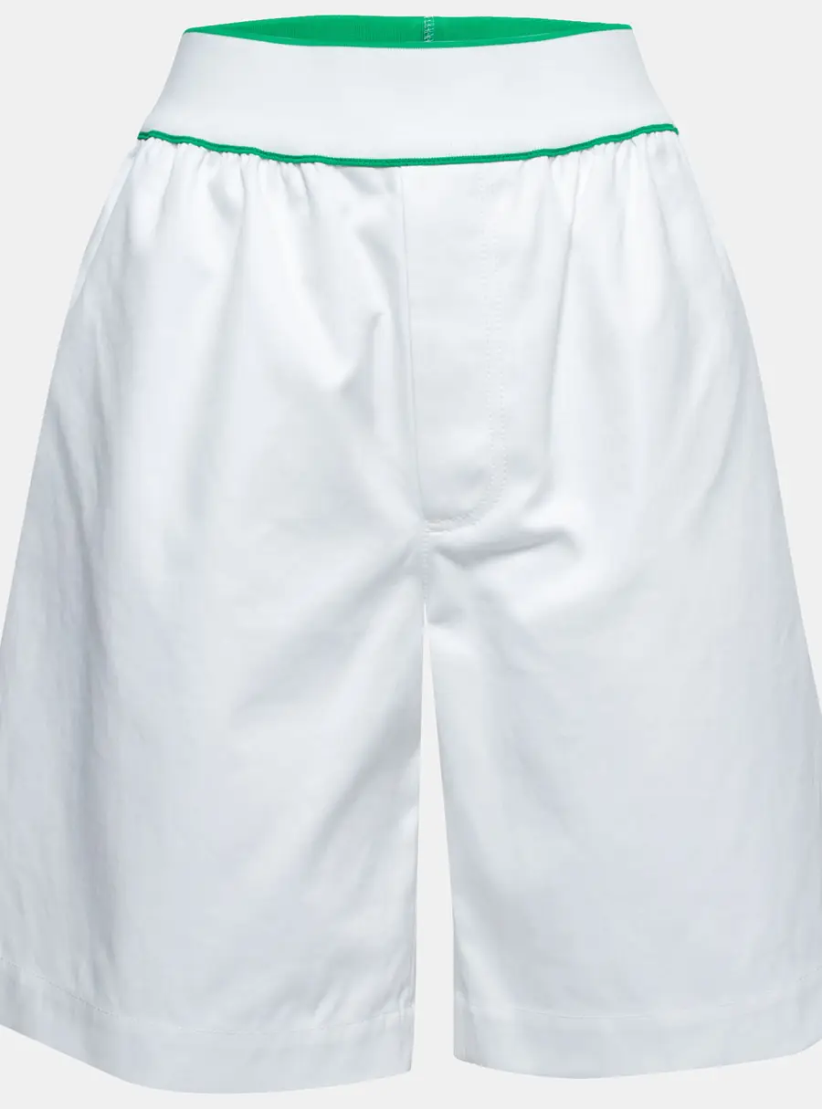 Bottega Veneta White Cotton Bermuda Shorts M