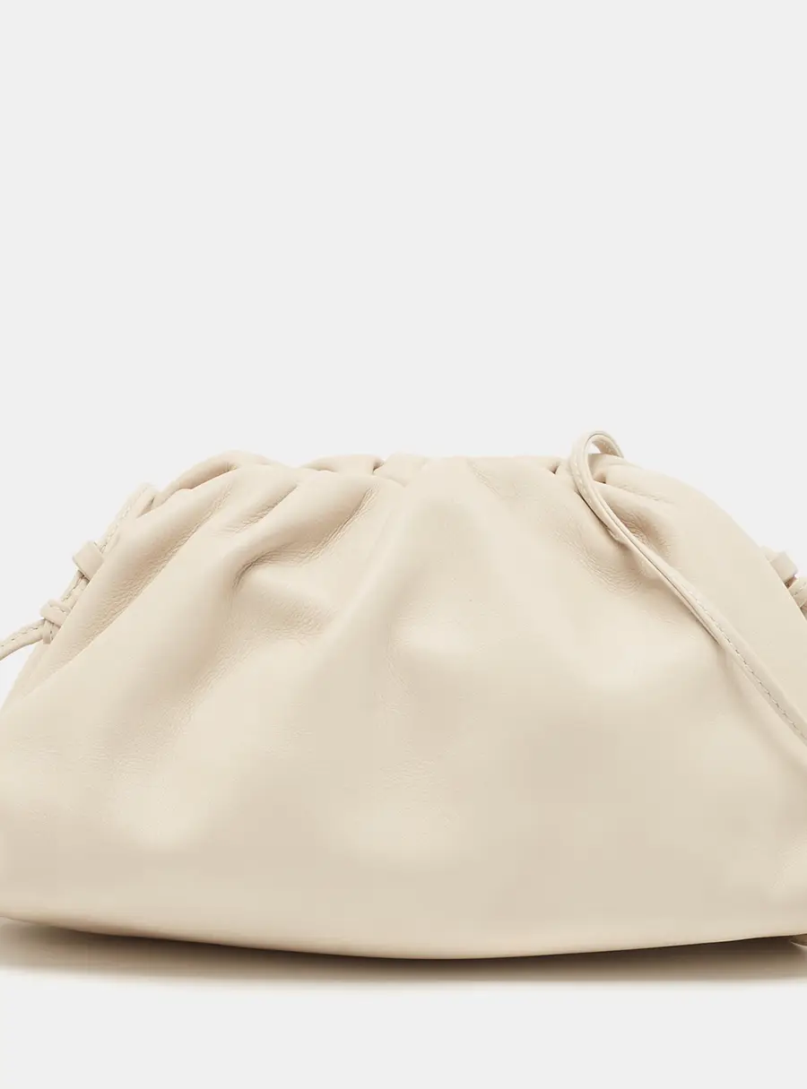 Bottega Veneta The Pouch XS White Leather Clutches