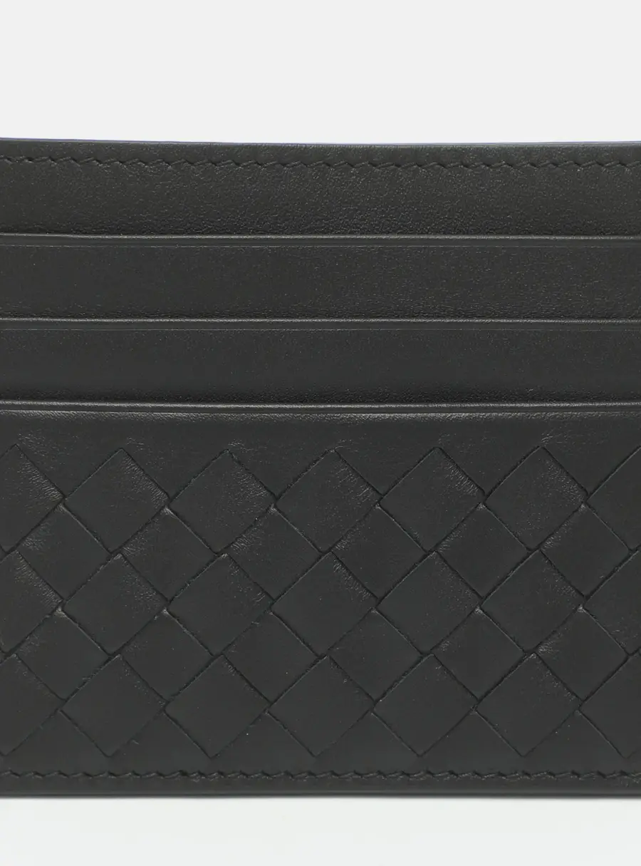 Bottega Veneta Intrecciato Black Leather Card Holder