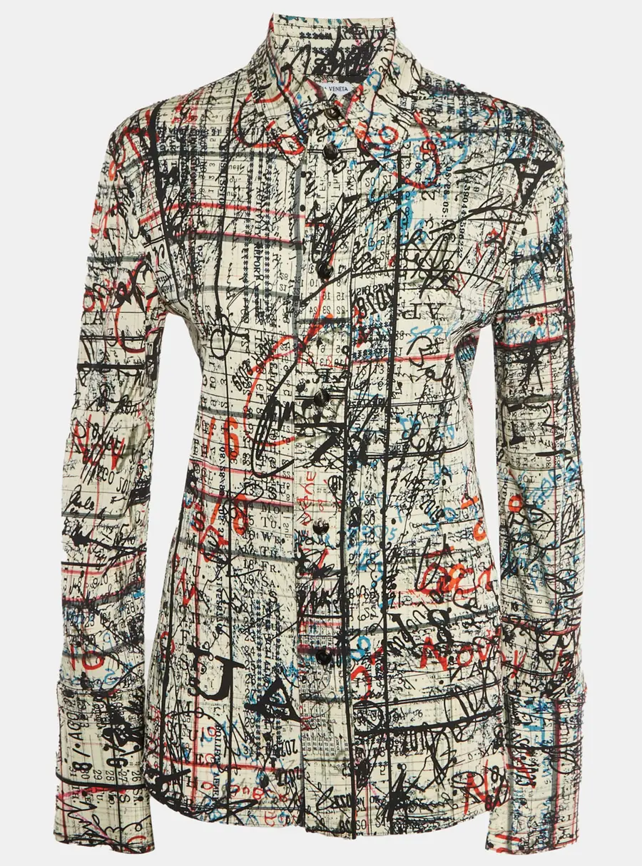 Bottega Veneta Multicolor Memory Printed Jersey Shirt XS