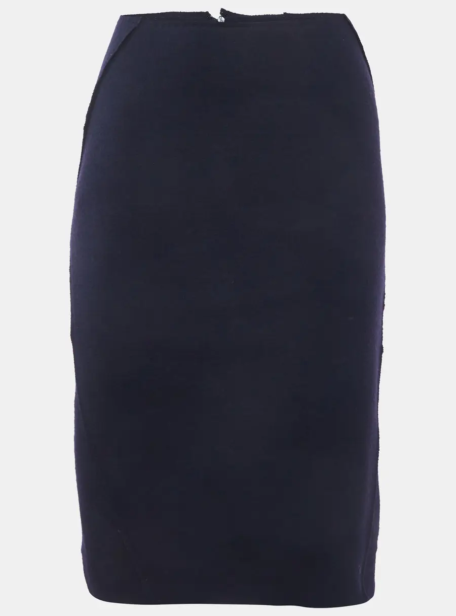 Bottega Veneta Navy Blue Wool Pencil Skirt S