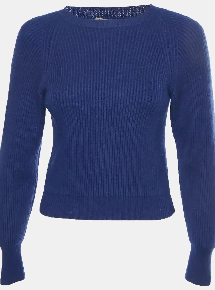 Bottega Veneta Blue Rib Knit Sweater M