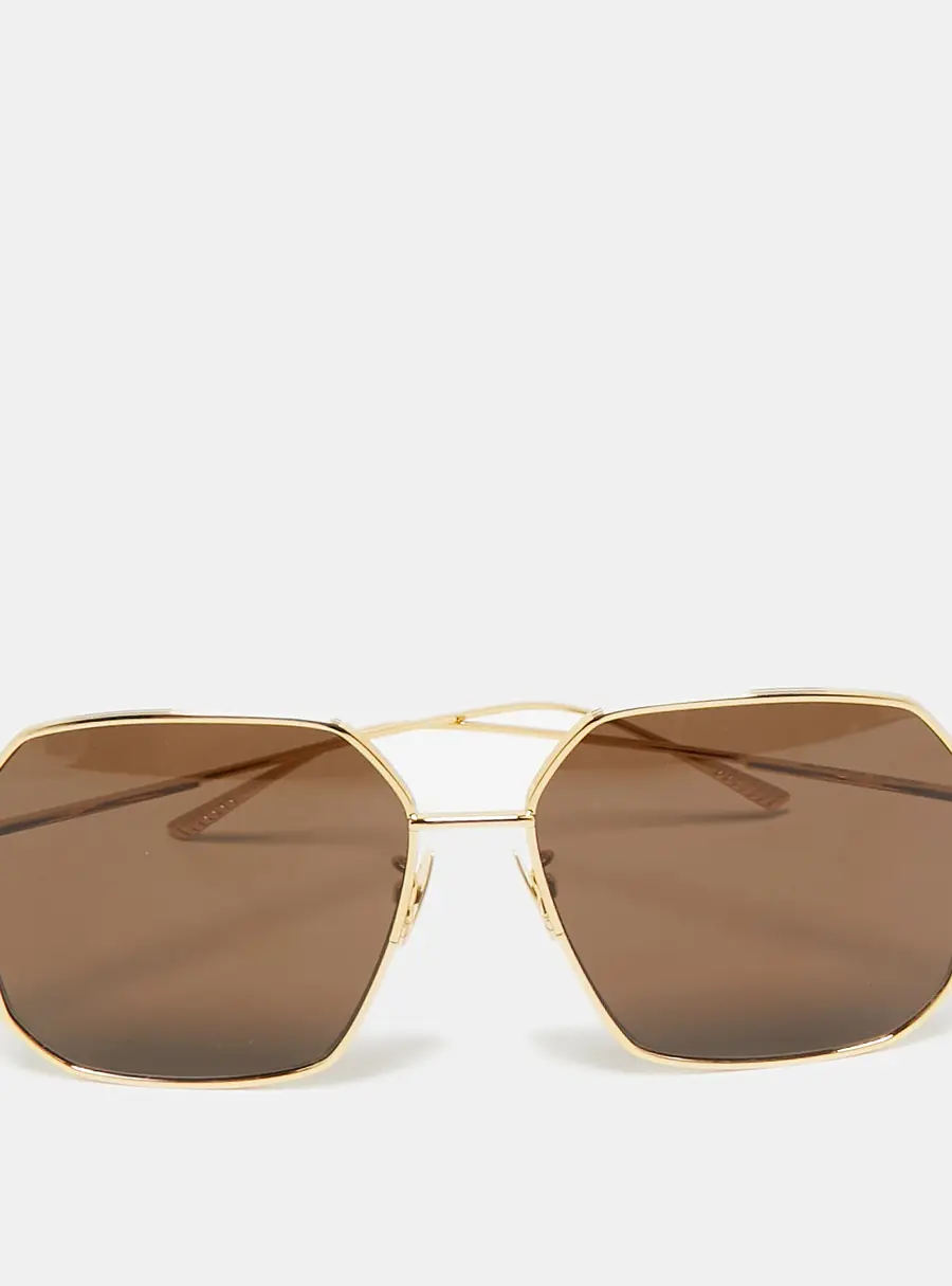 Bottega Veneta Black/Gold Tone BV1047S Square Sunglasses