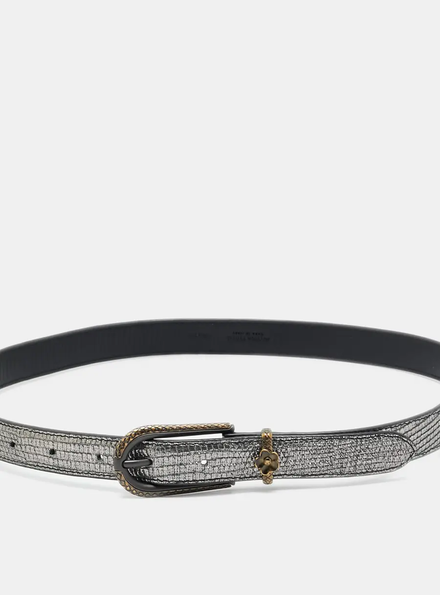 Bottega Veneta 80 CM Slim Buckle Belt Lizard