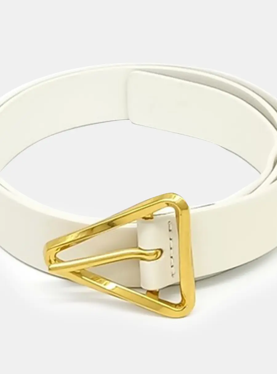 Bottega Veneta White Leather belt