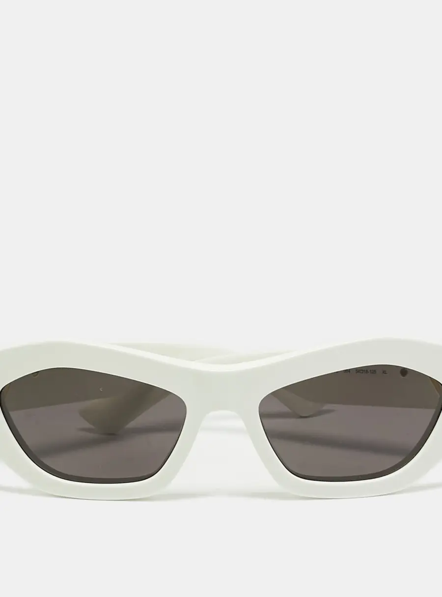 Bottega Veneta White/Grey BV1221S Frame Cat Eye Sunglasses