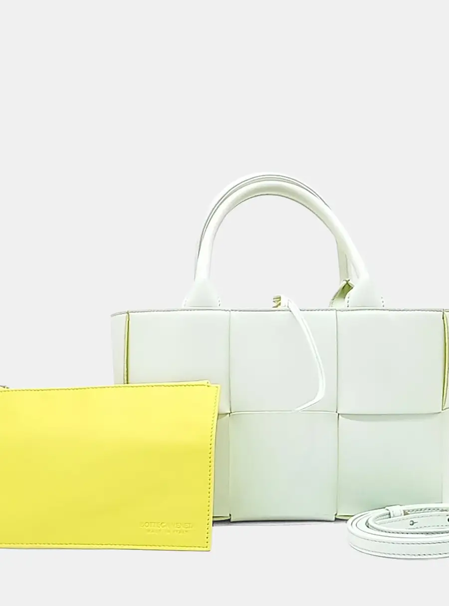 Bottega Veneta Mint Green Leather Mini Arco Tote Bag