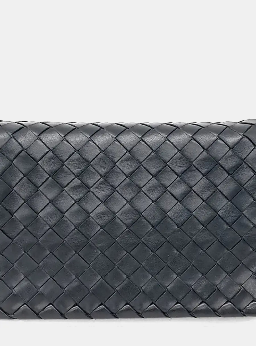 Bottega Veneta Black Leather Mesh Shoulder bag