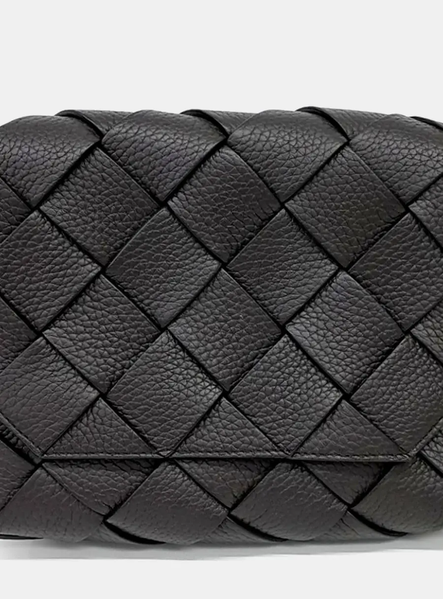 Bottega Veneta Brown Leather Diago crossbody bag