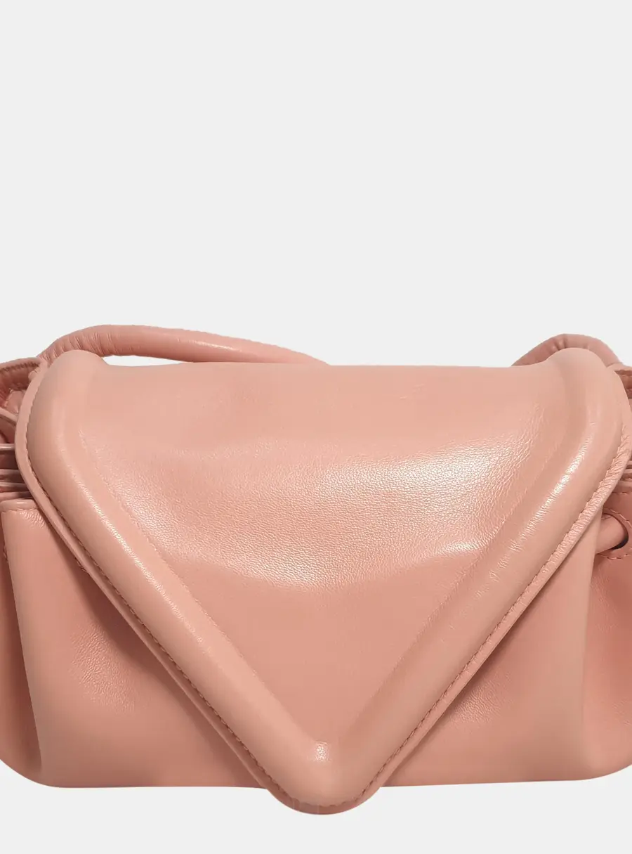 Bottega Veneta Vik Pink Leather Crossbody Bag