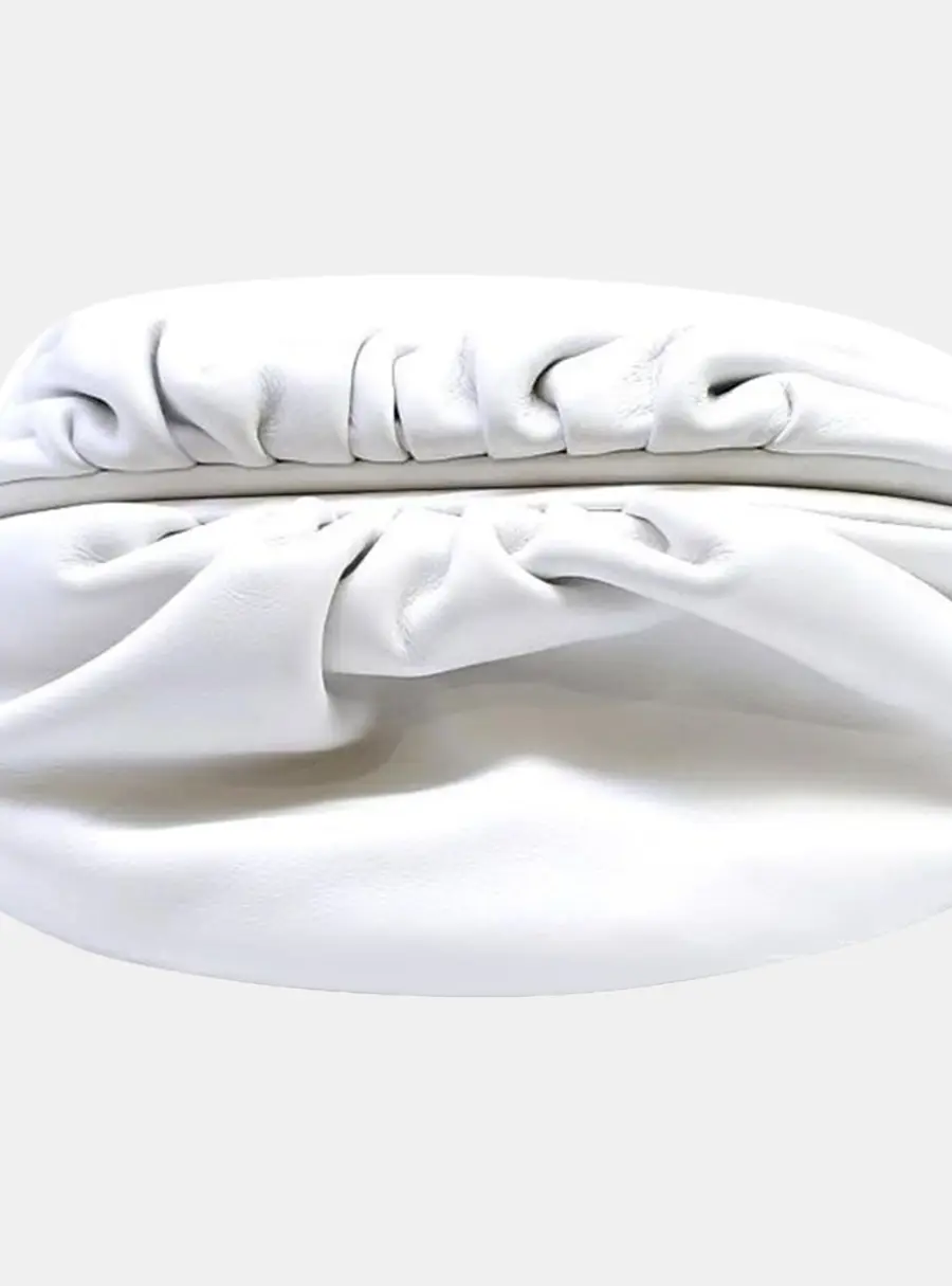 Bottega Veneta White Leather Belt Chain Bag