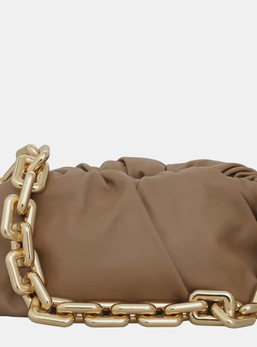 Bottega Veneta The Pouch One Size Brown Leather Shoulder Bag