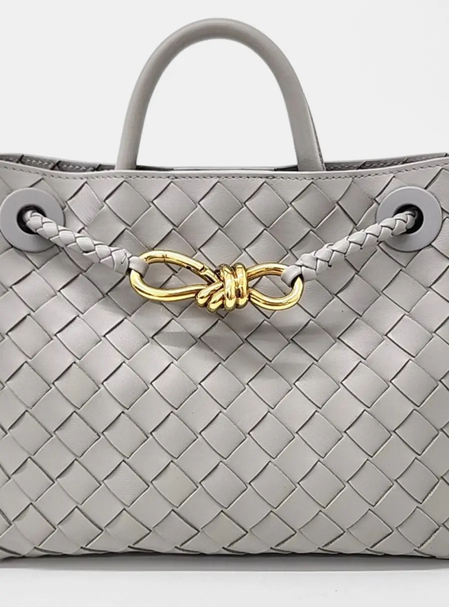 Bottega Veneta Grey Leather Andiamo Small bag