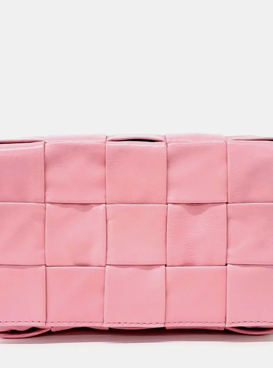Bottega Veneta Pink Leather Cassette Belt Bag