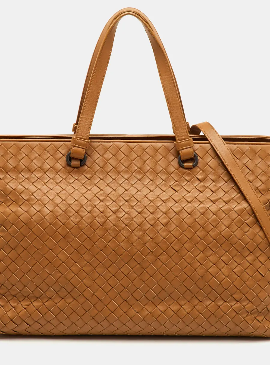 Bottega Veneta Brick Brown Intrecciato Leather Tote