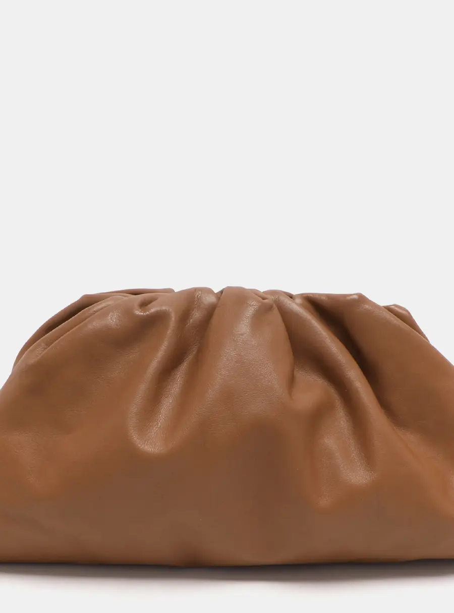 Bottega Veneta Pouch Teen Brown Leather Clutch