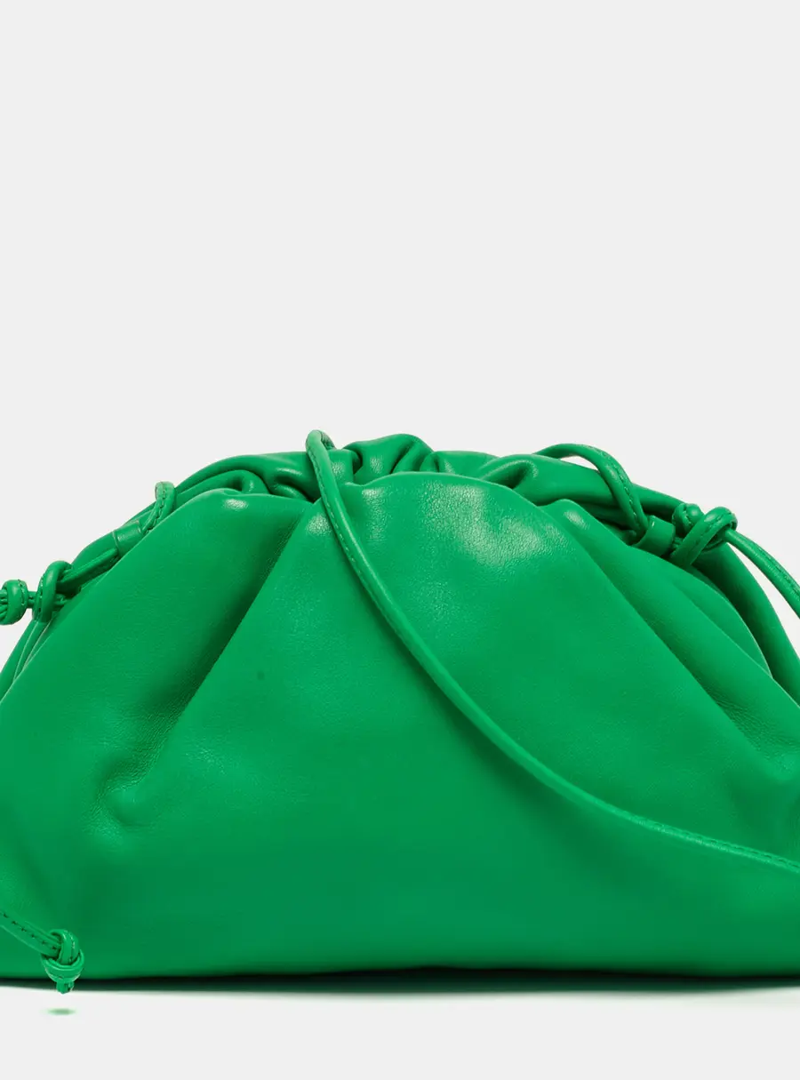 Bottega Veneta The Pouch Mini Green Leather Bag