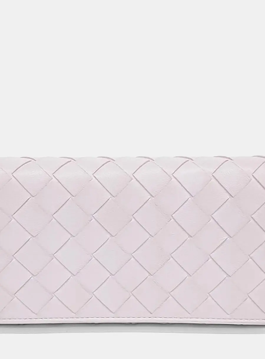 Bottega Veneta Intrecciato Wallet Pink Leather Wallet Bag
