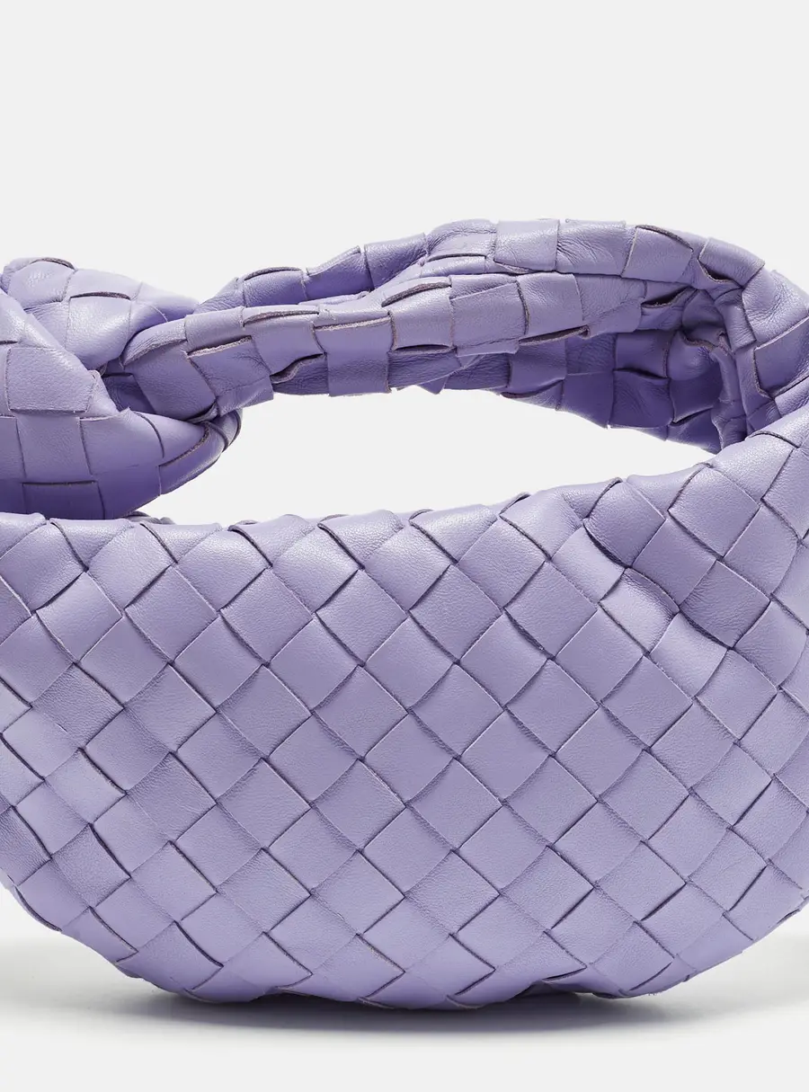 Bottega Veneta Jodie Mini Lilac Intrecciato Leather Hobo