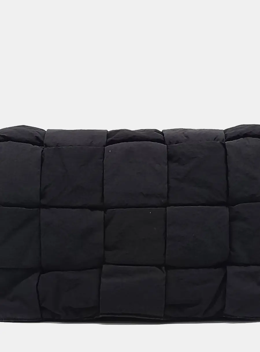 Bottega Veneta Black Fabric Padded Tech Cassette Bag