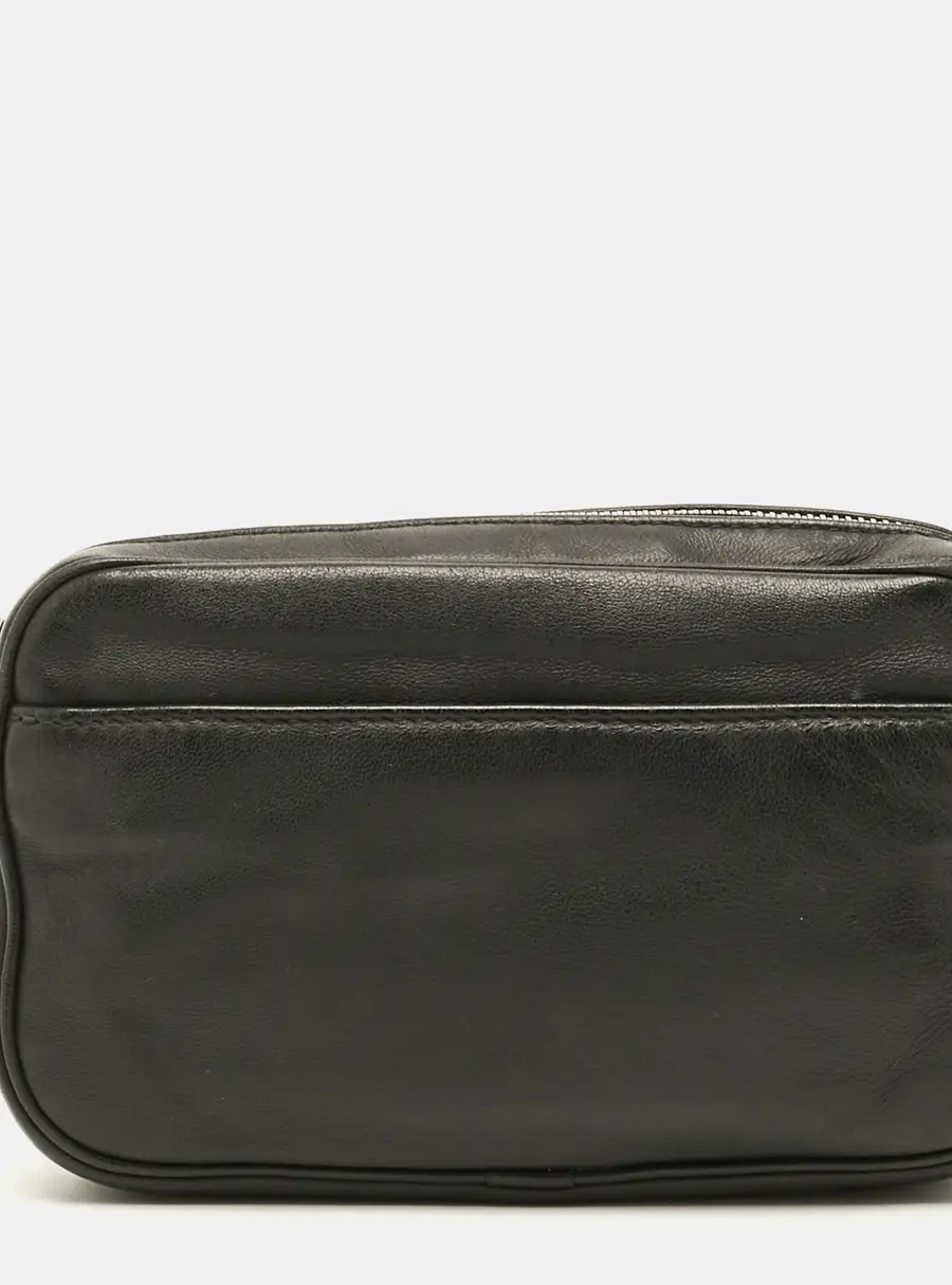 Bottega Veneta Black Leather Convertible Pouch