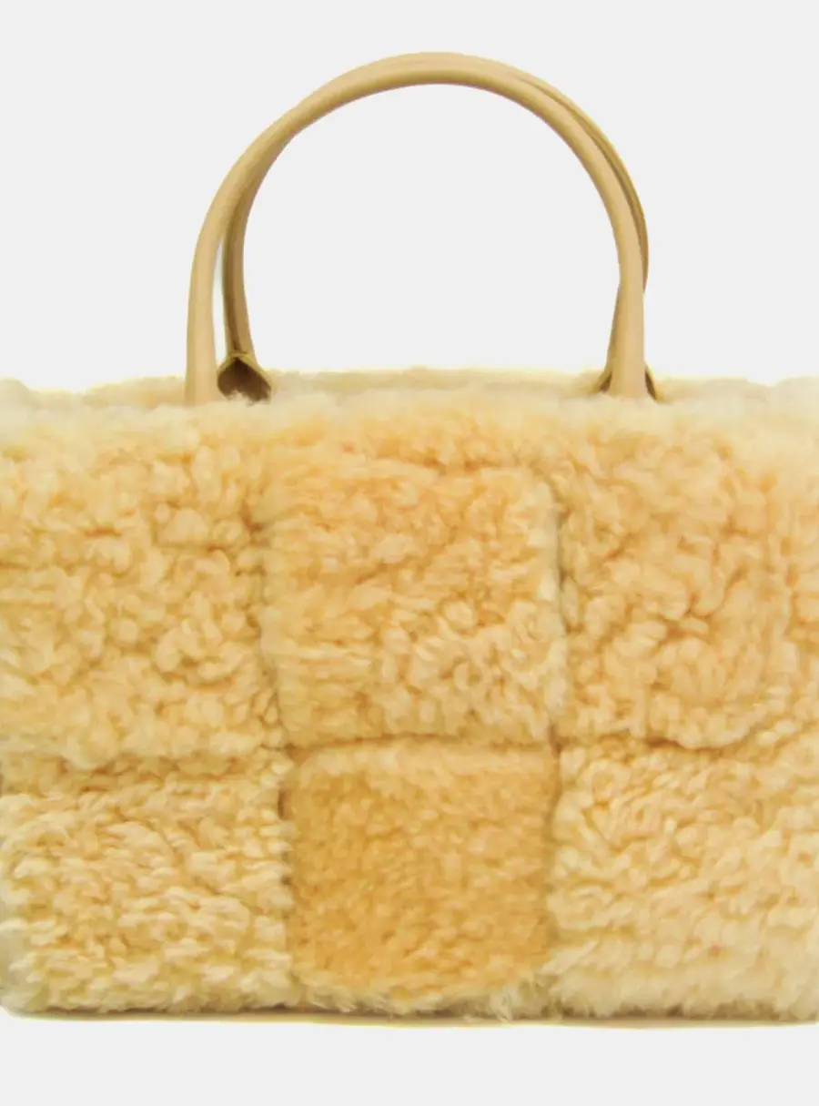 Bottega Veneta Arco Yellow Intrecciato Nappa Leather Tote Bag